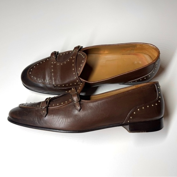 Edhen Milano Men\'s BRERA STUDS
Brown Leather Loafers Shoes Size- 8 main image 4